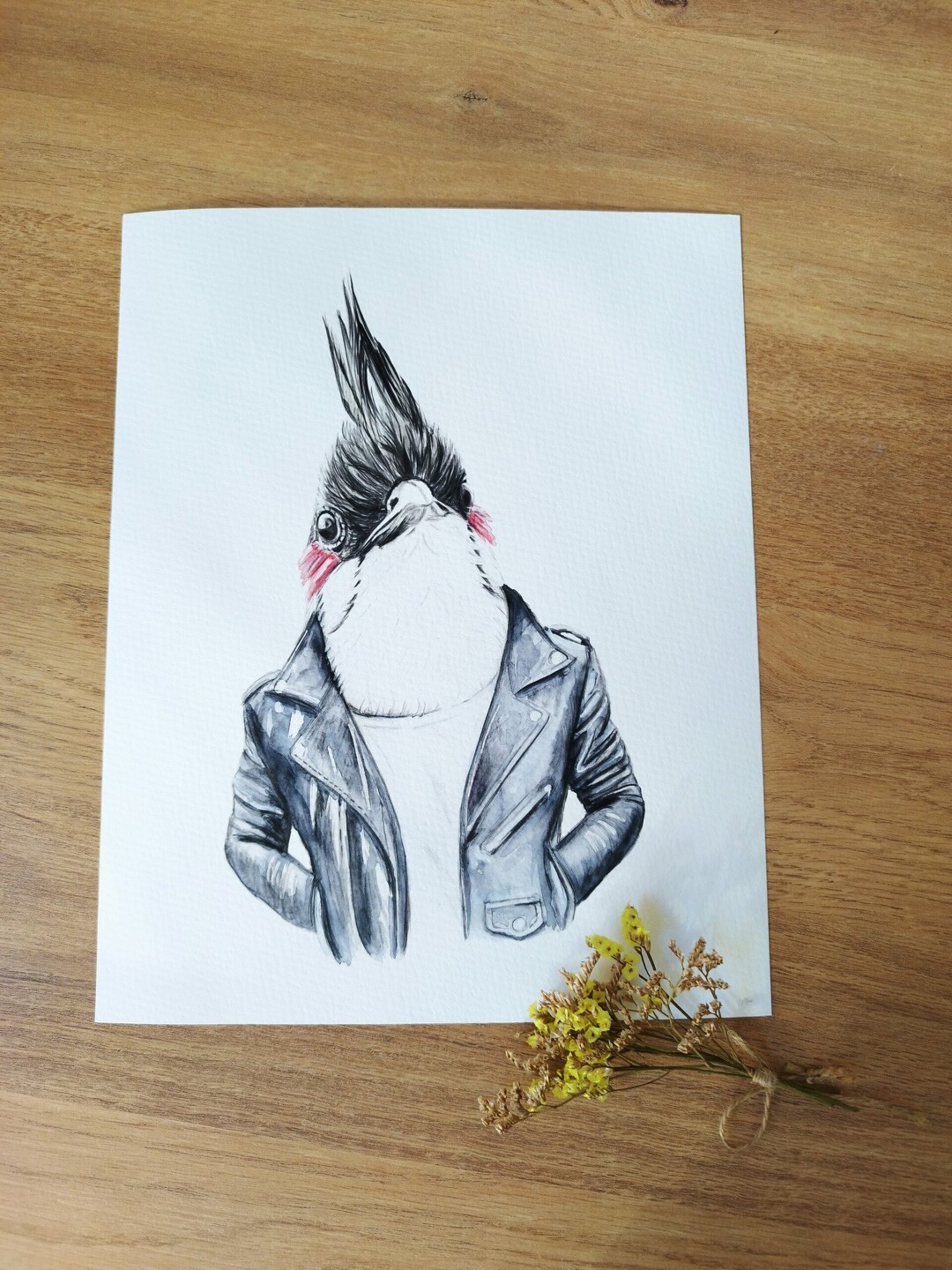 Lámina Pájaro rockero - 2