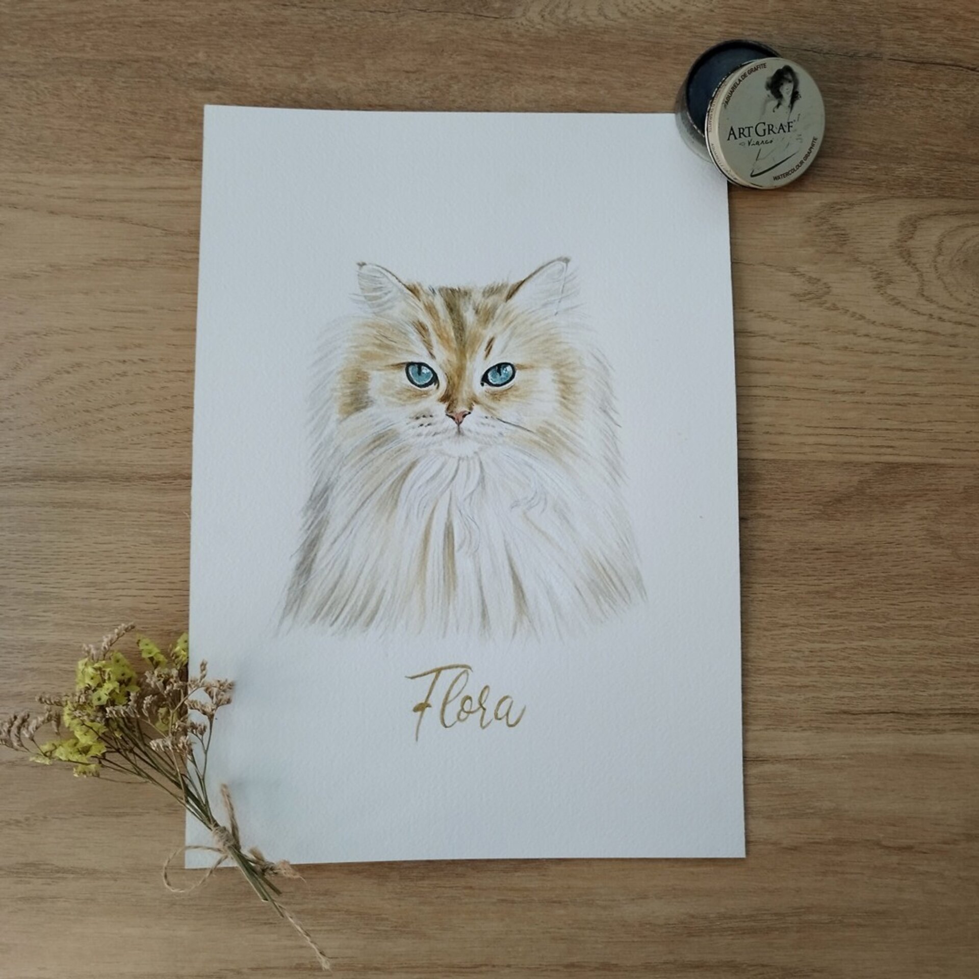 Retratos ACUARELA Y LÁPIZ de personas y/o mascotas - 4