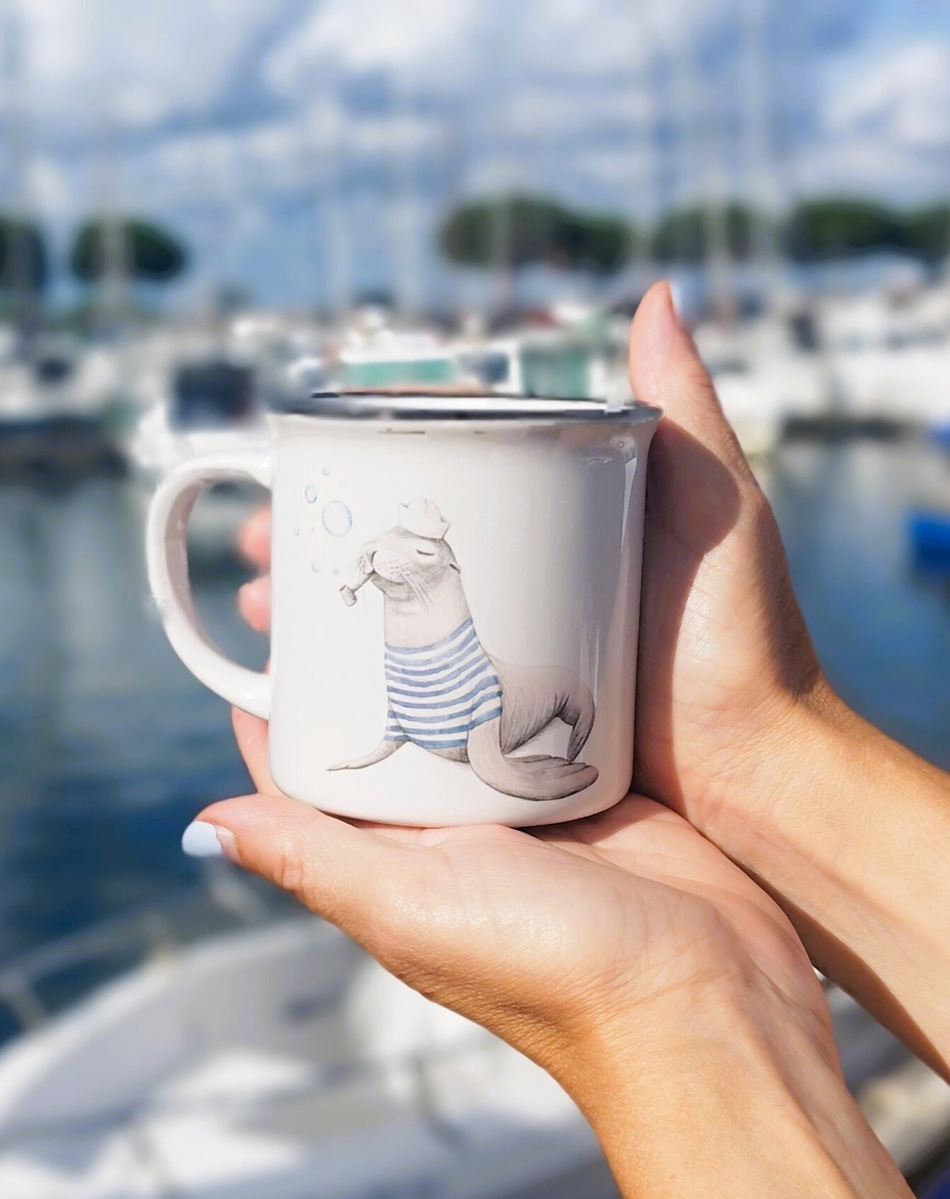 Taza cerámica Lobito de mar - 2